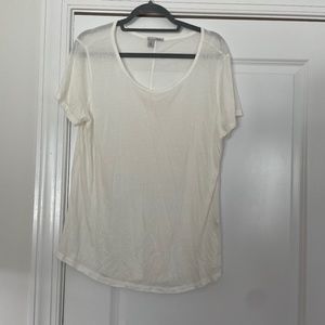 NEW Halogen White Short-Sleeve T-Shirt